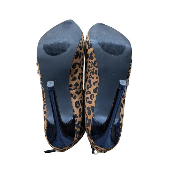 Scene Weaver Animal Print Heels  Stilettos Straps 7 - Picture 7 of 12